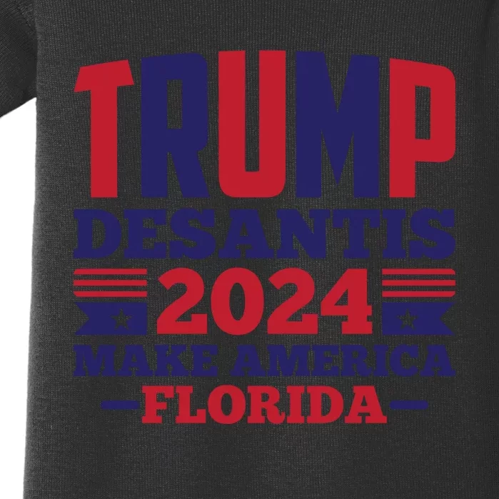 Trump Desantis 2024 Make America Florida Graphic Baby Bodysuit