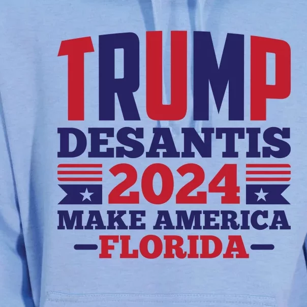 Trump Desantis 2024 Make America Florida Graphic Unisex Surf Hoodie