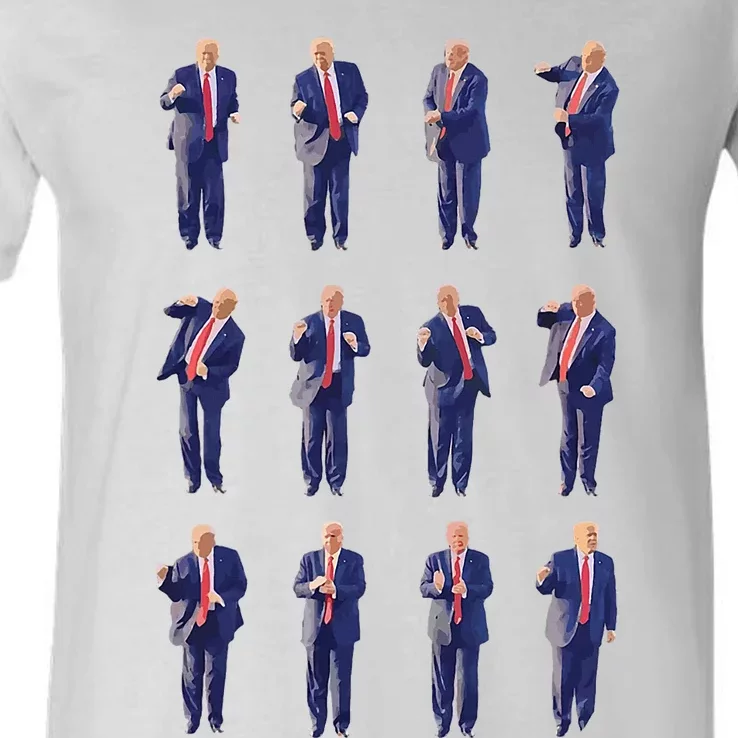 Trump Dance 4547 Dance Trump Fix America Again 2024 V-Neck T-Shirt