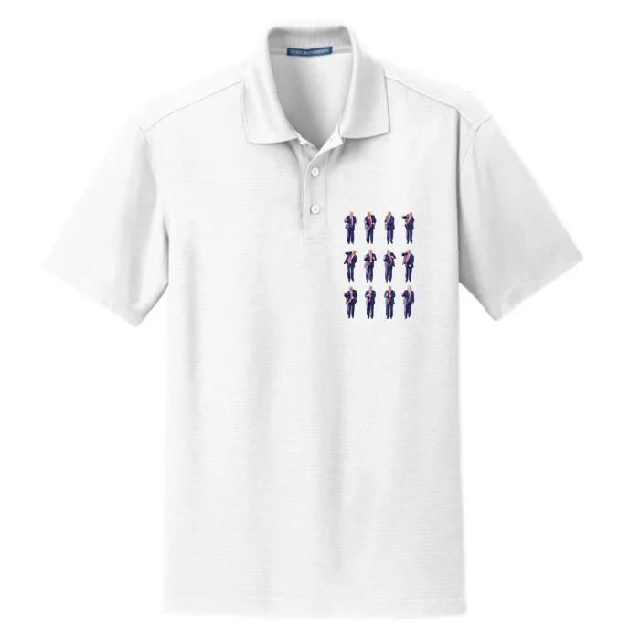 Trump Dance 4547 Dance Trump Fix America Again 2024 Dry Zone Grid Performance Polo