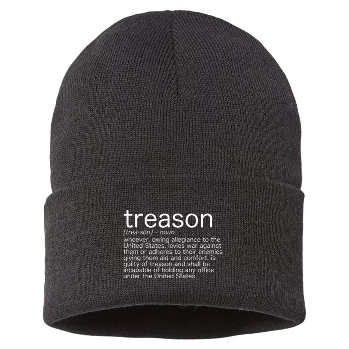 Treason Definition Anti Trump Treason Sustainable Knit Beanie