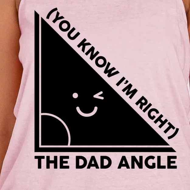 The Dad Angle You Know I'm Right Matching Family Shirts Women's Knotted Racerback Tank