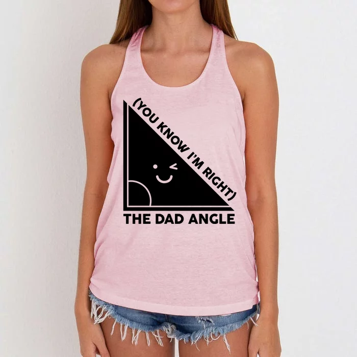 The Dad Angle You Know I'm Right Matching Family Shirts Women's Knotted Racerback Tank