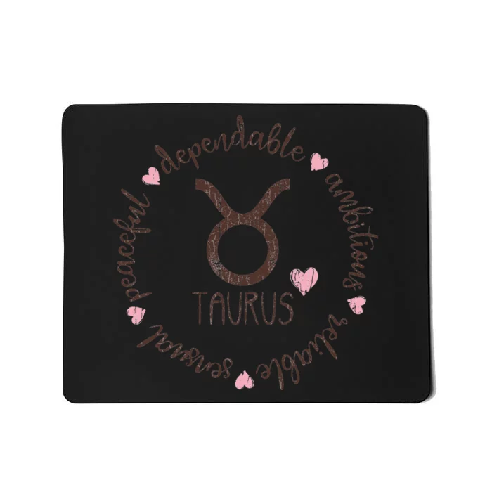 Taurus Description Apparel Wo Funny Zodiac Sign Gift Mousepad