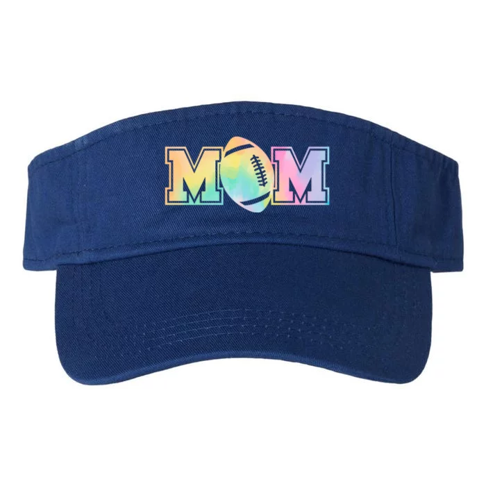 Tie Dye American Football Mom Game Day Family Football Meaningful Gift Valucap Bio-Washed Visor