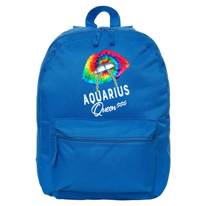 Tie Dye Aquarius Queen Lips Classic Gift 16 in Basic Backpack