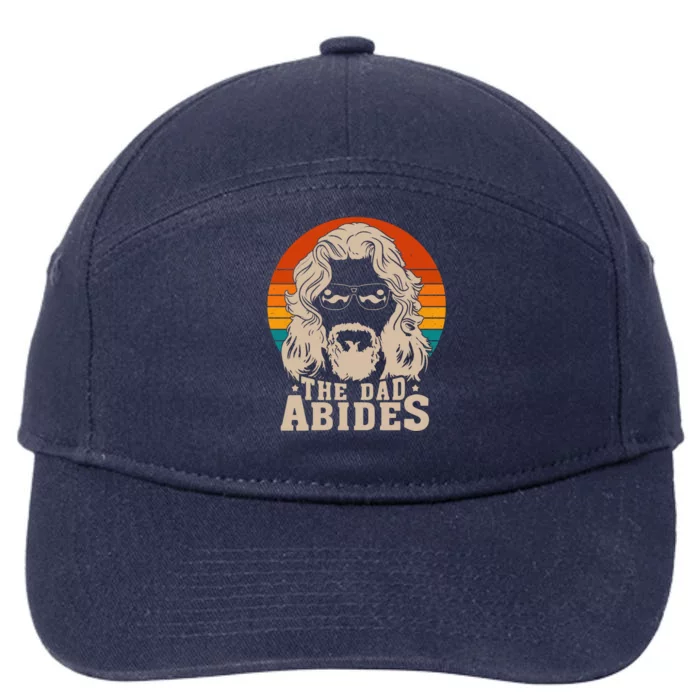 The Dad Abides Funny Fathers Day Retro 7-Panel Snapback Hat