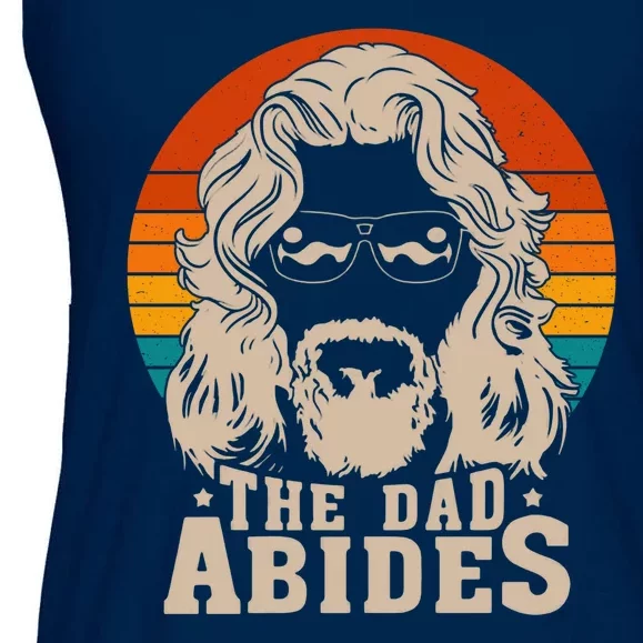 The Dad Abides Funny Fathers Day Retro Ladies Essential Flowy Tank