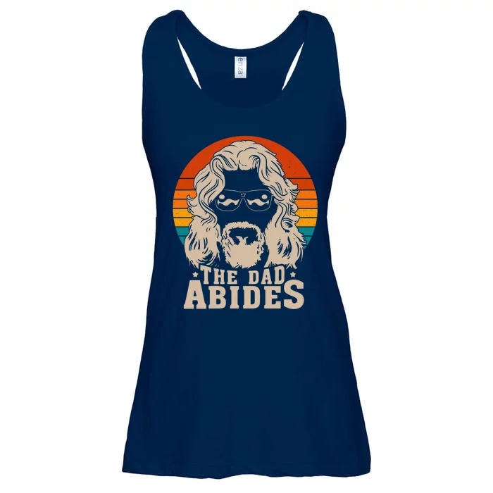 The Dad Abides Funny Fathers Day Retro Ladies Essential Flowy Tank