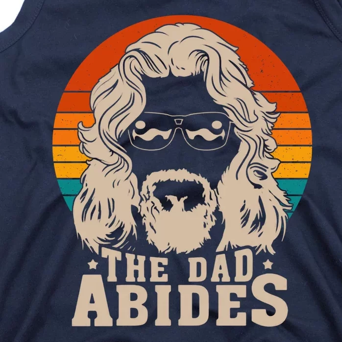 The Dad Abides Funny Fathers Day Retro Tank Top