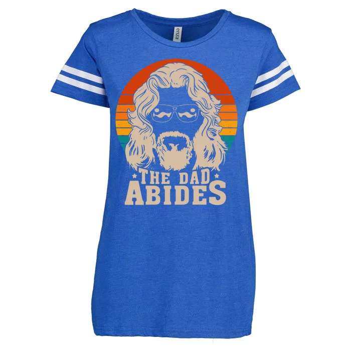 The Dad Abides Funny Fathers Day Retro Enza Ladies Jersey Football T-Shirt