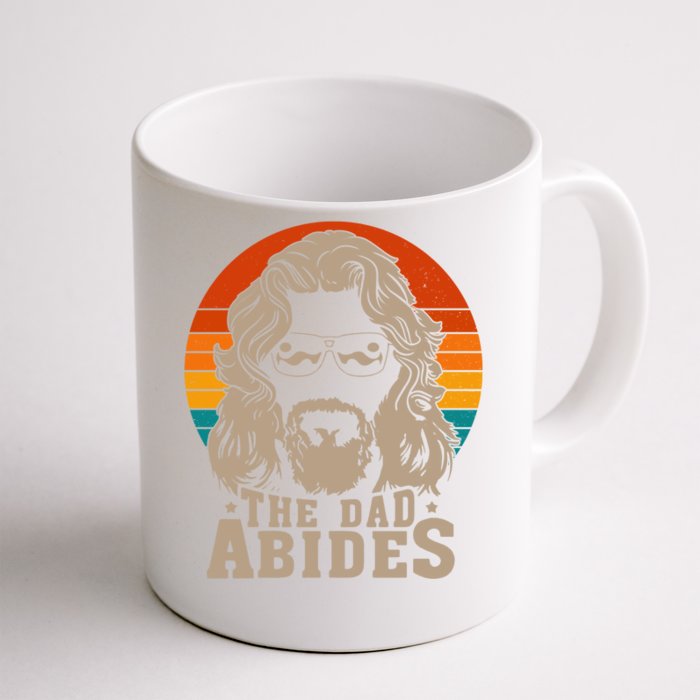 The Dad Abides Funny Fathers Day Retro Front & Back Coffee Mug