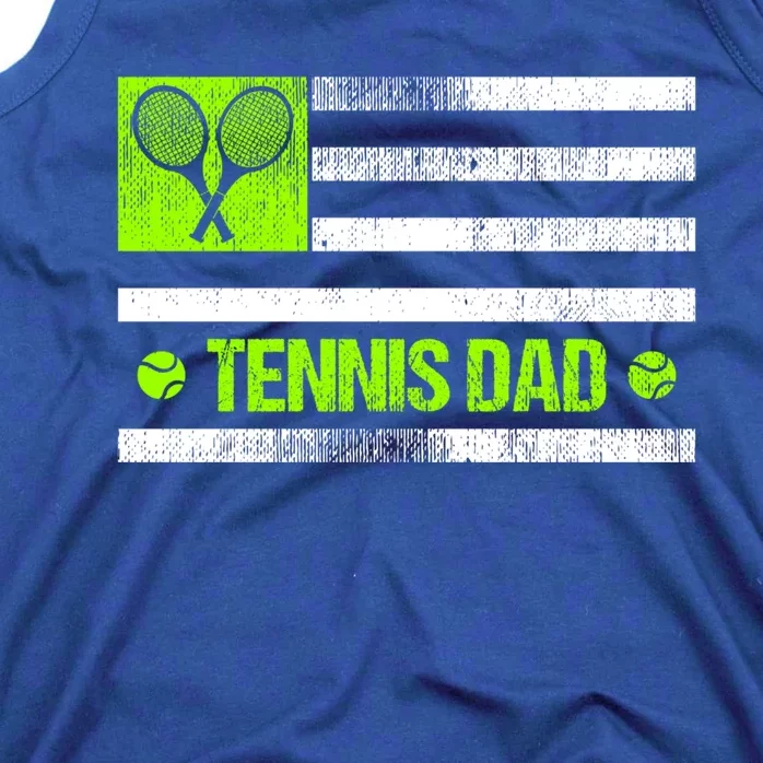 Tennis Dad American Flag Cute Gift Tank Top