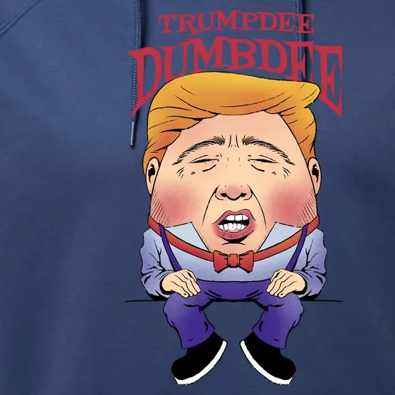 Trumpdee Dumbdee Anti Trump Funny Performance Fleece Hoodie