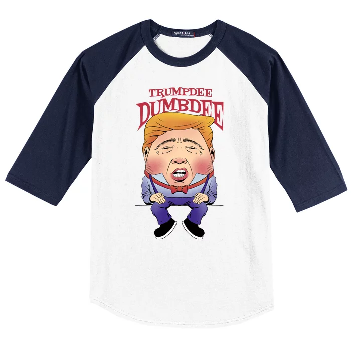 Trumpdee Dumbdee Anti Trump Funny Baseball Sleeve Shirt