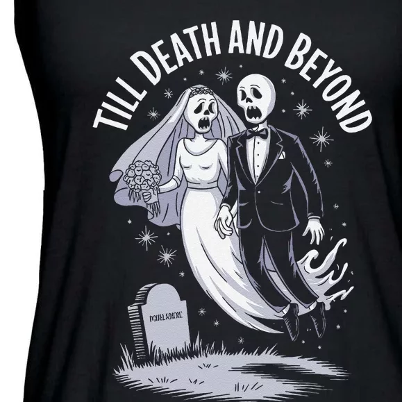 Till Death And Beyond Haunted Couple Halloween Fun Ladies Essential Flowy Tank