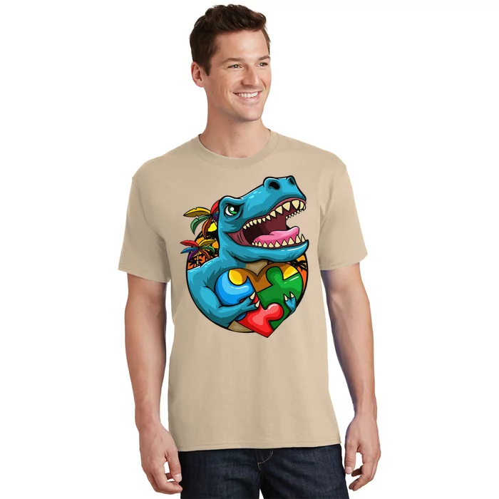 TRex Dinosaur Autism Awarenesss Fors T-Shirt