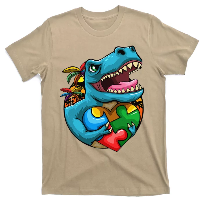 TRex Dinosaur Autism Awarenesss Fors T-Shirt