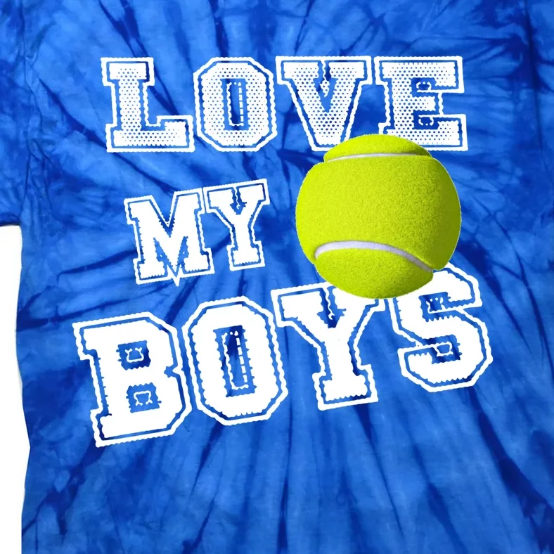 Tennis Dad And Tennis Mom I Love My Tennis Gift Tie-Dye T-Shirt