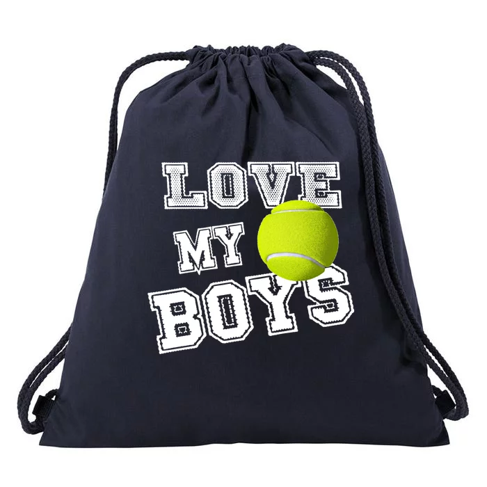 Tennis Dad And Tennis Mom I Love My Tennis Gift Drawstring Bag