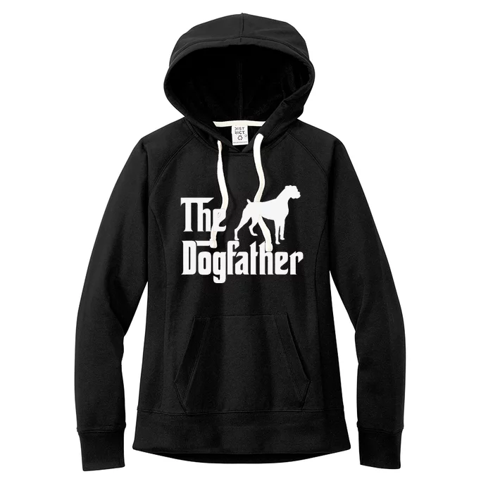 The Dogfather Boxer Dog Lover Dad Women's Fleece Hoodie