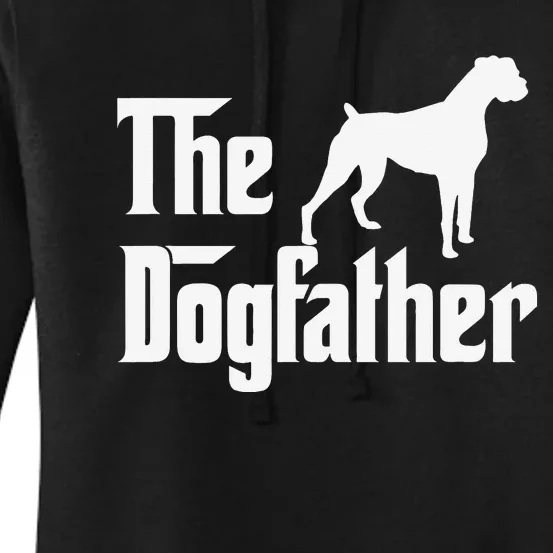 The Dogfather Boxer Dog Lover Dad Women's Pullover Hoodie