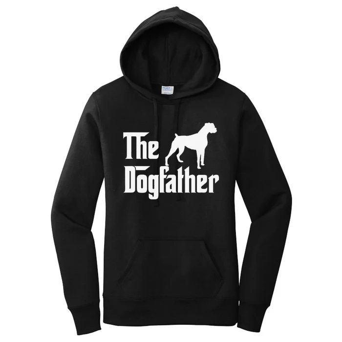 The Dogfather Boxer Dog Lover Dad Women's Pullover Hoodie