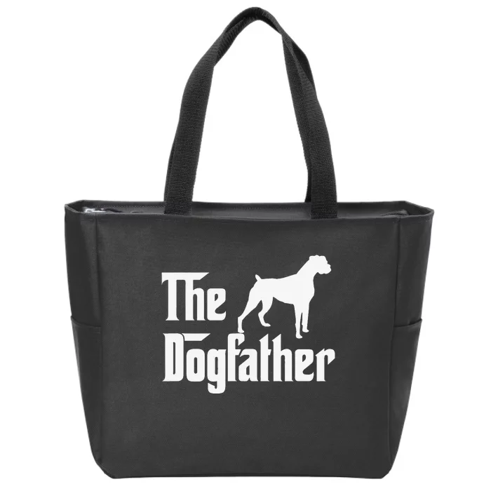 The Dogfather Boxer Dog Lover Dad Zip Tote Bag