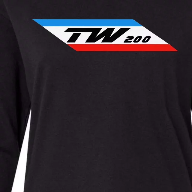 Tw200 Dirt Bike Motorcycle Tdub Gas Tank Red Blue Womens Cotton Relaxed Long Sleeve T-Shirt