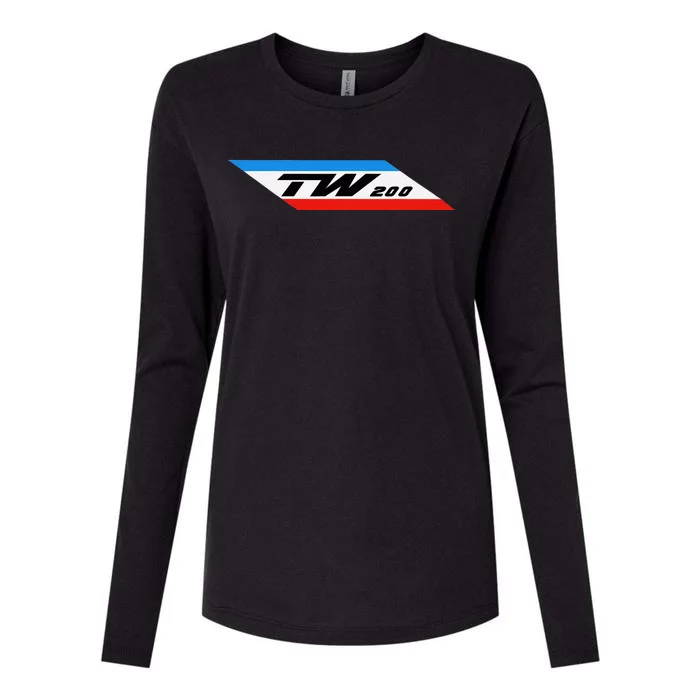 Tw200 Dirt Bike Motorcycle Tdub Gas Tank Red Blue Womens Cotton Relaxed Long Sleeve T-Shirt