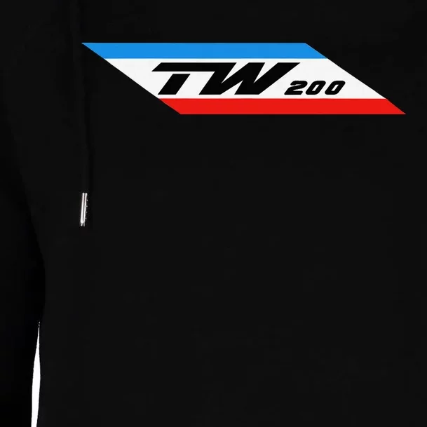 Tw200 Dirt Bike Motorcycle Tdub Gas Tank Red Blue Womens Funnel Neck Pullover Hood