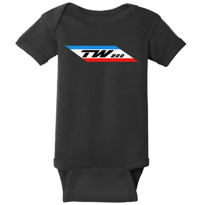 Tw200 Dirt Bike Motorcycle Tdub Gas Tank Red Blue Baby Bodysuit