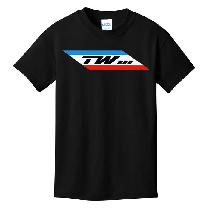 Tw200 Dirt Bike Motorcycle Tdub Gas Tank Red Blue Kids T-Shirt