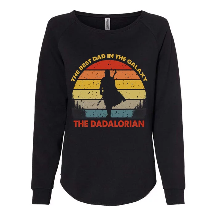 The Dadalorian Best Dad In The Galaxy Retro Vintage Womens California Wash Sweatshirt