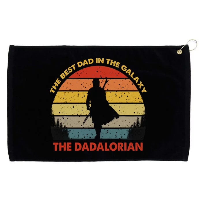 The Dadalorian Best Dad In The Galaxy Retro Vintage Grommeted Golf Towel