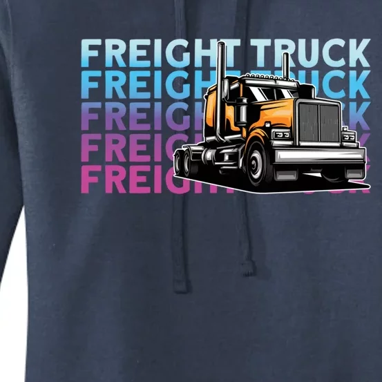 Trucker Diesel Big Rig Semigifttrailer Truck Driver Gift Women's Pullover Hoodie