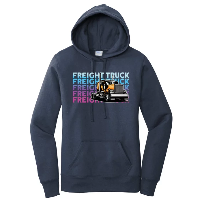 Trucker Diesel Big Rig Semigifttrailer Truck Driver Gift Women's Pullover Hoodie