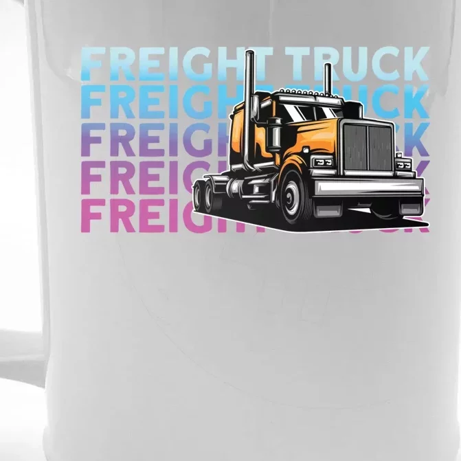 Trucker Diesel Big Rig Semigifttrailer Truck Driver Gift Front & Back Beer Stein