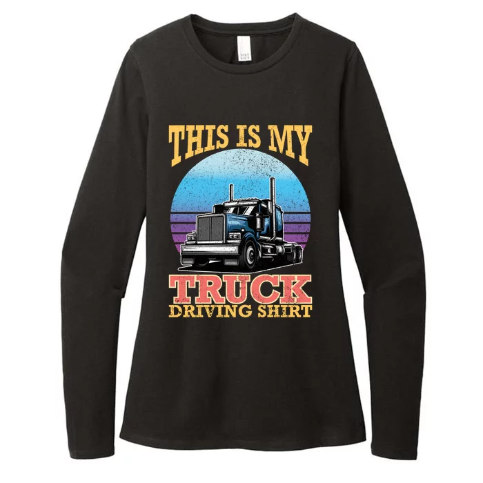 Trucker Diesel Big Rig Semigifttrailer Truck Driver Gift Womens CVC Long Sleeve Shirt