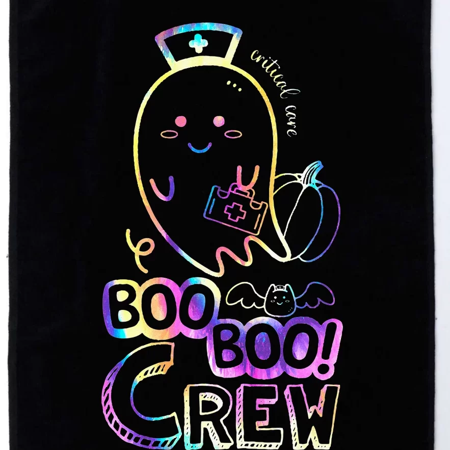 Tie Dye Boo Boo Crew Halloween Ghost Critical Care Nurse Platinum Collection Golf Towel