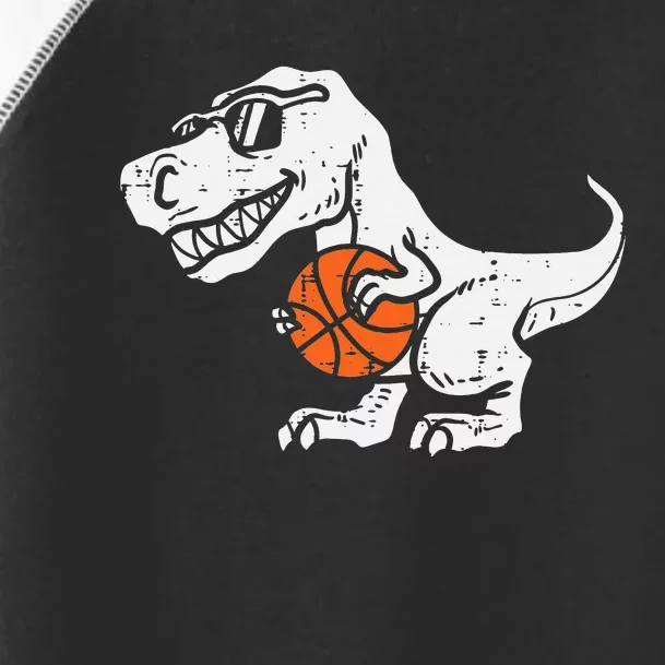 Trex Dinosaur Basketball Cute Sport Player Toddler Fine Jersey T-Shirt