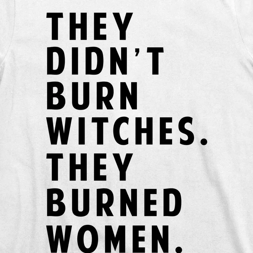 They DidnT Burn Witches They Burned Women T-Shirt