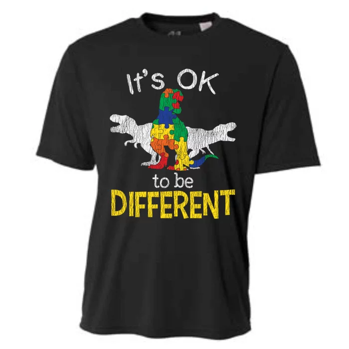 Trex Dinosaurs Be Different Autistic Autism Awareness Gift Cooling Performance Crew T-Shirt