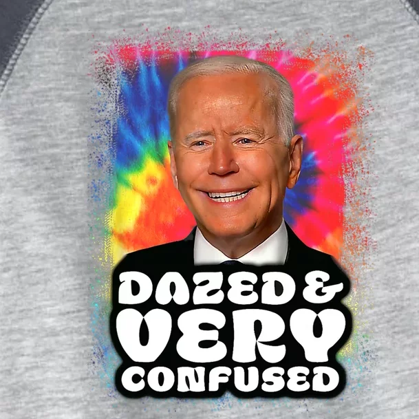 Tie Dye Biden Dazed And Very Confused Funny Toddler Fine Jersey T-Shirt