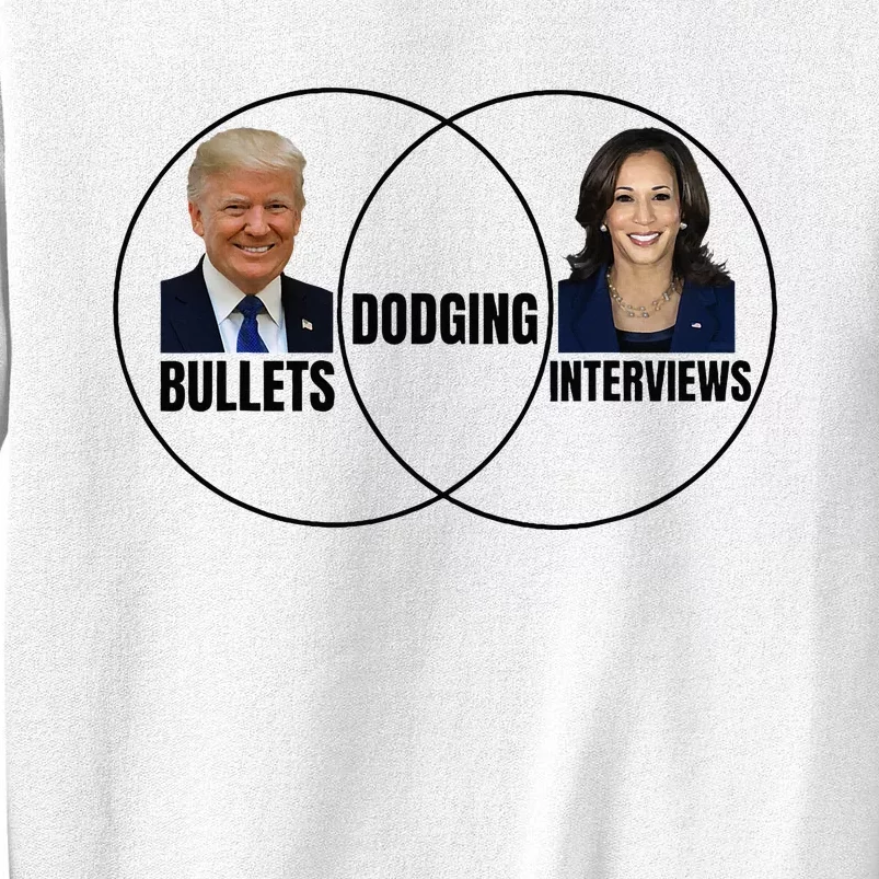 Trump Dodging Bullets Interviews Kamala Venn Diagram Sweatshirt