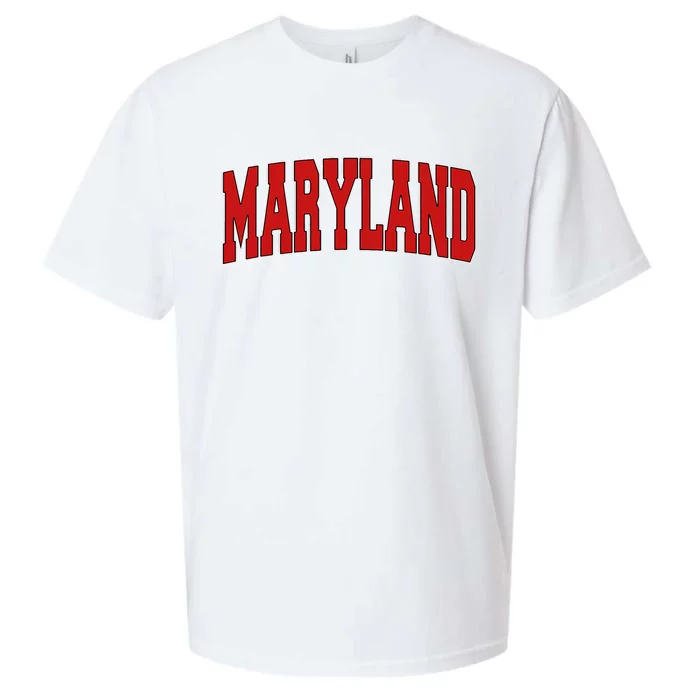 The Daily Buglemaryland Usa State Md Varsity Style Vintage Sports Sueded Cloud Jersey T-Shirt