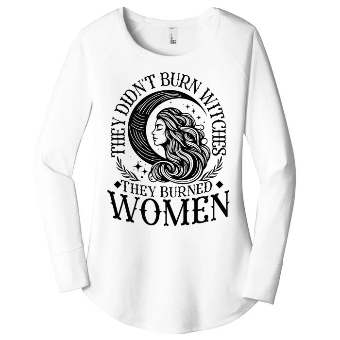 They DidnT Burn Witches They Burned Wo Witchy Feminist Women's Perfect Tri Tunic Long Sleeve Shirt