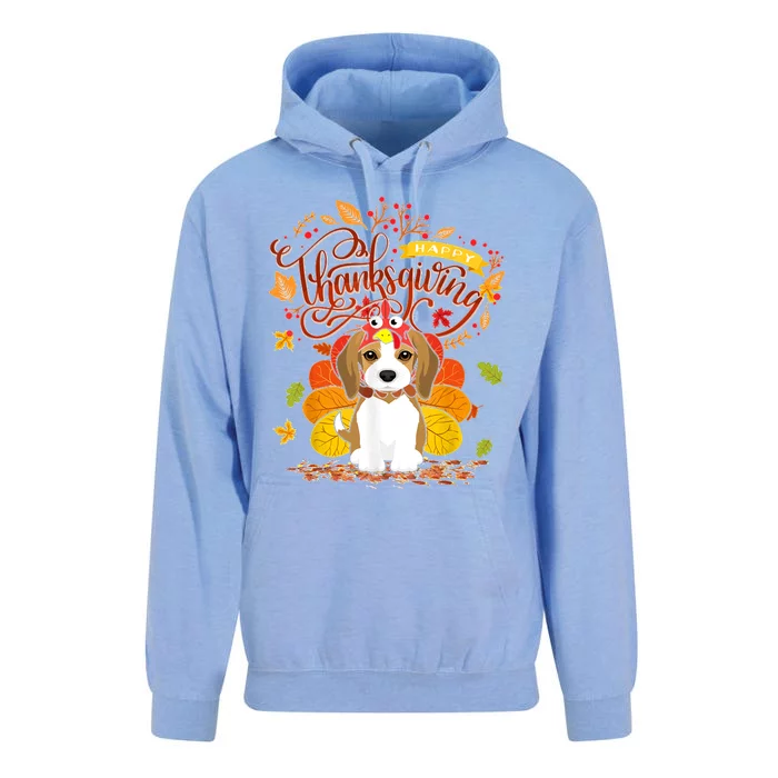 Turkey Dog Beagle Thanksgiving Autumn Fall Lover Unisex Surf Hoodie