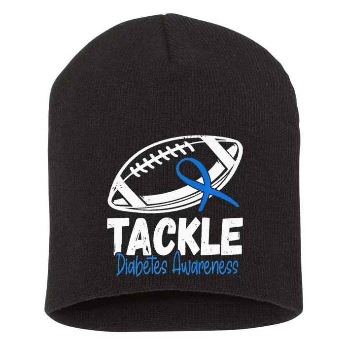 Tackle Diabetic Blue Diabetes Type 1 Awareness Warrior Short Acrylic Beanie