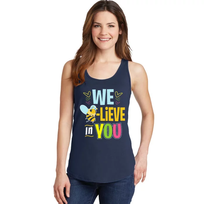 Test Day Bee Testing Teachers Ladies Essential Tank